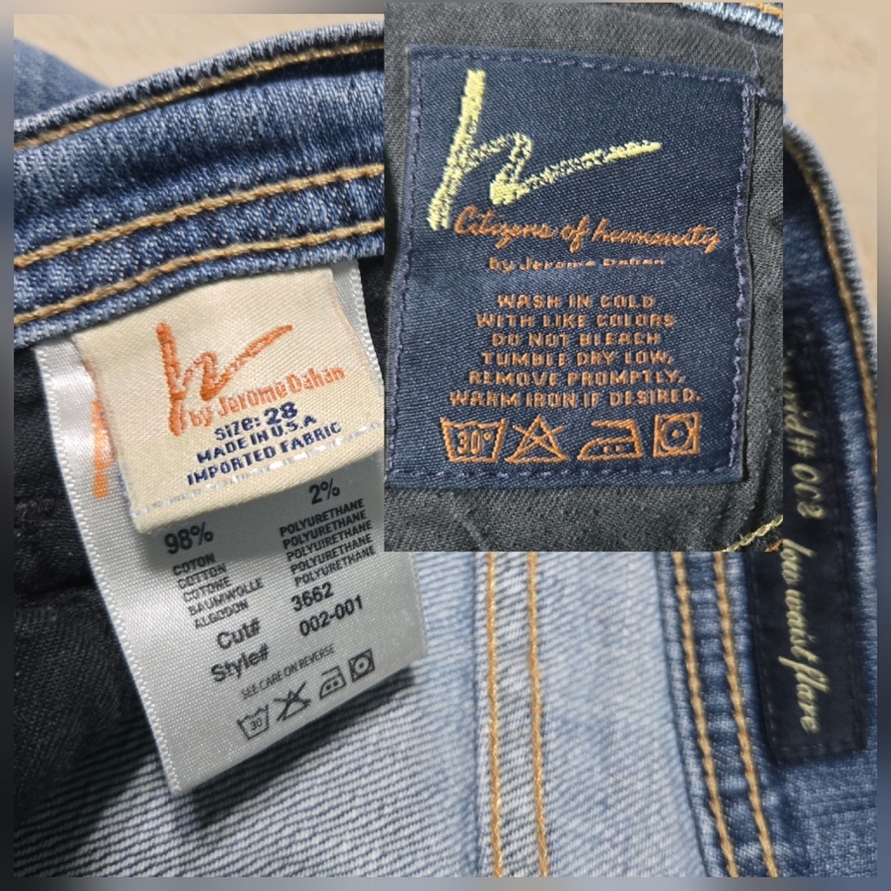 Citizens of Humanity Ingrid #200 Stretch Low Waist Flare Jeans Size 28 - Picture 10 of 16